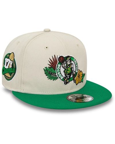 KTZ Boston Celtics Nba Floral Stone 9fifty Snapback Cap - Green