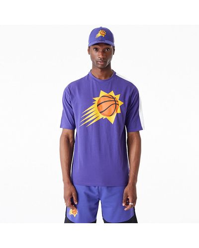KTZ Phoenix Suns Nba Colour Block Dark Oversized T-shirt - Purple