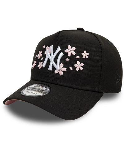 KTZ New York Yankees Cherry Blossom 9forty A-frame Adjustable Cap - Black