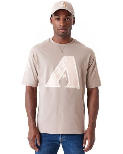 KTZ Arizona Diamondbacks World Series Pastel Oversized T-shirt - Brown