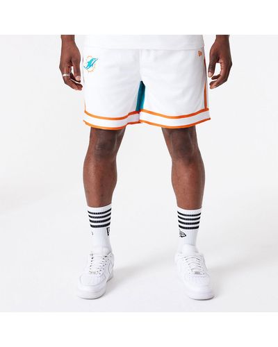 KTZ Miami Dolphins Nfl Colour Block Shorts - White