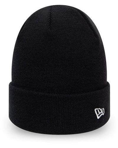 KTZ New Era Essential Navy Cuff Beanie Hat - Black
