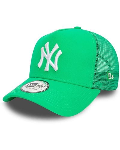 KTZ New York Yankees League Essential A-frame Trucker Cap - Green