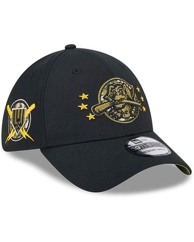 KTZ Charleston River Dogs Milb Armed Forces Day 2024 39thirty Stretch Fit Cap - Black