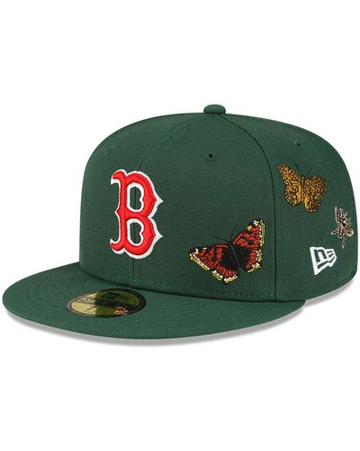 KTZ Boston Red Sox Mlb X Felt 59fifty Fitted Cap - Green