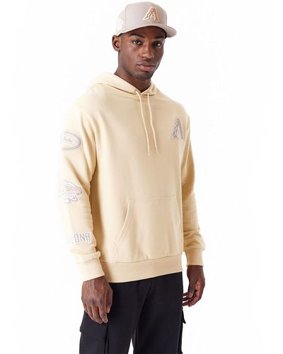 KTZ Arizona Diamondbacks Mlb World Series Light Beige Oversized Pullover Hoodie - Natural