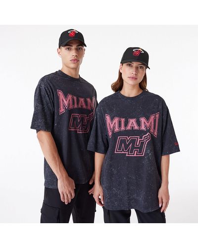 KTZ Miami Heat Nba Washed Oversized T-shirt - Blue