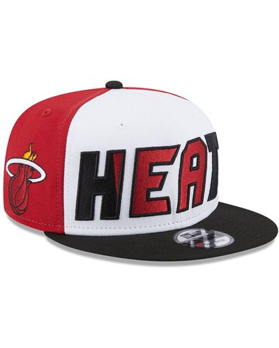 KTZ Miami Heat Nba Back Half 9fifty Snapback Cap - Red