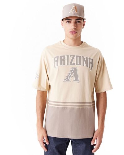 KTZ Arizona Diamondbacks World Series Light Beige Oversized T-shirt - Natural