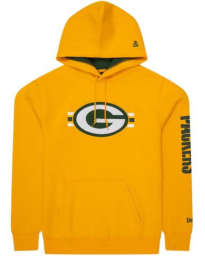 KTZ Green Bay Packers Nfl Sideline 2023 Third Down Oversized Pullover Hoodie - Yellow