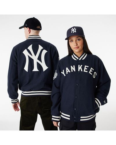 KTZ New York Yankees Mlb Navy Varsity Jacket - Blue