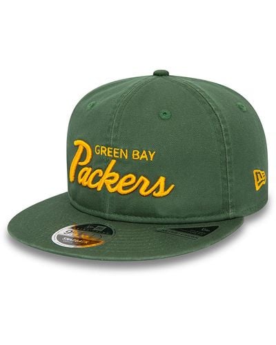 KTZ Bay Packers Nfl Retro Retro Crown 9fifty Snapback Cap - Green