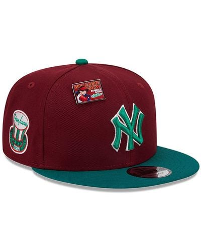 KTZ New York Yankees Mlb Big League Chew Dark 9fifty Snapback Cap - Red