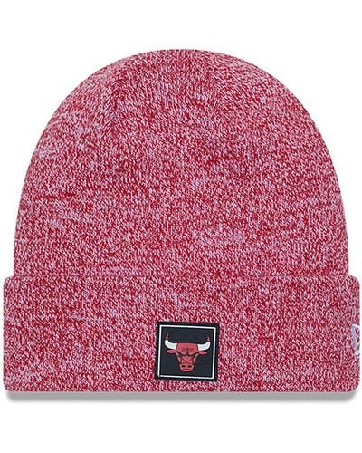 KTZ Chicago Bulls Team Cuff Knit Beanie Hat - Pink