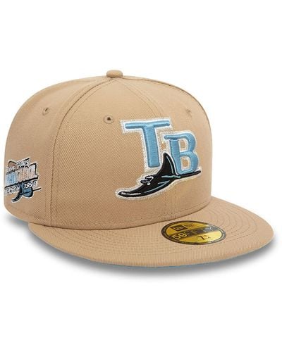KTZ Tampa Bay Rays Mlb Blues Beige 59fifty Fitted Cap - Natural