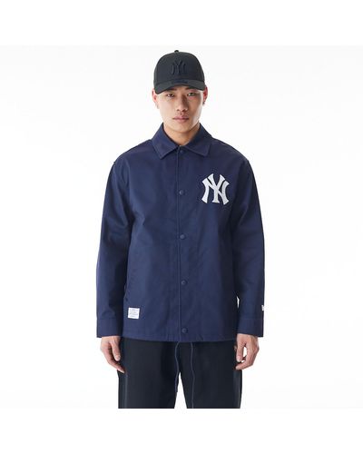 KTZ New York Yankees New Era Korea Mlb Coach Navy Jacket - Blue