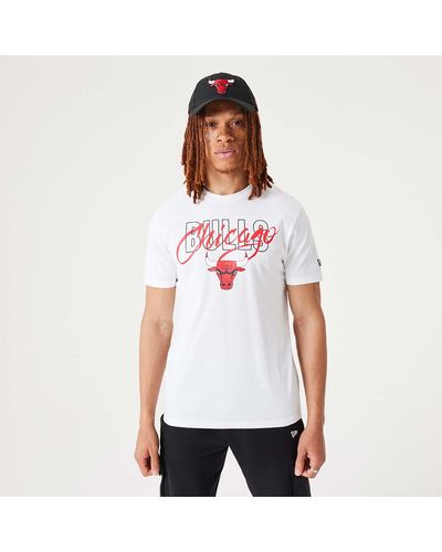 KTZ Chicago Bulls Nba Script T-shirt - White