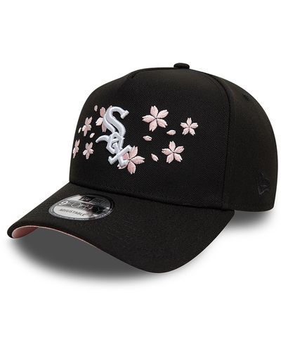 KTZ Chicago White Sox Cherry Blossom 9forty A-frame Adjustable Cap - Black