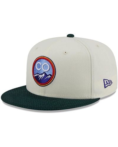 KTZ Colorado Rockies City Mesh Chrome 59fifty Fitted Cap - Green