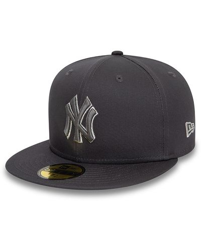 KTZ New York Yankees Metallic Outline 59fifty Fitted Cap - Black