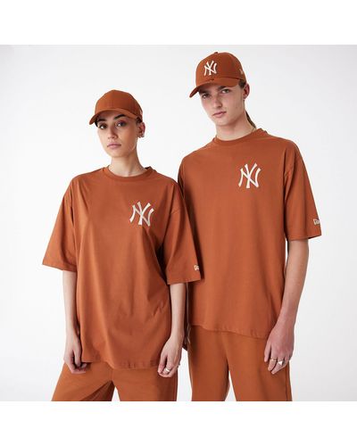 KTZ New York Yankees League Essential Oversized T-shirt - Brown
