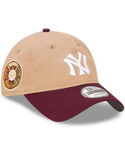 KTZ New York Yankees World Series Light Beige 9twenty Adjustable Cap - Brown