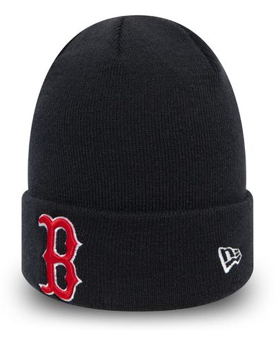 KTZ Boston Red Sox Essential Navy Cuff Beanie Hat - Blue