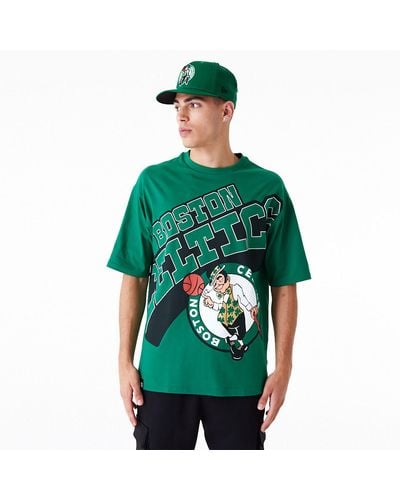 KTZ Boston Celtics Nba Large Wordmark Oversized T-shirt - Green