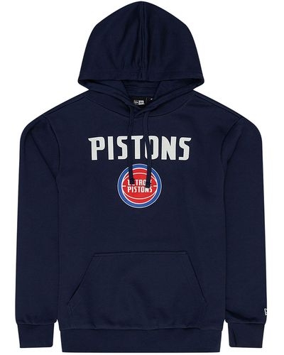 KTZ Detroit Pistons Nba Navy Pullover Hoodie - Blue