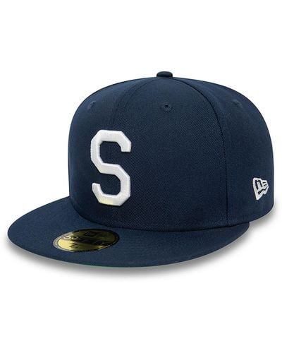 KTZ Seattle Pilots Mlb Cooperstown Alternative Navy 59fifty Fitted Cap - Blue