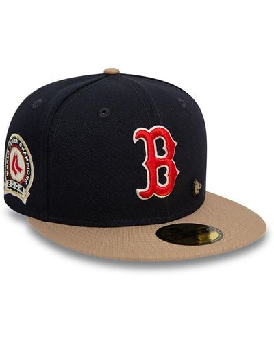 KTZ Boston Red Sox Varsity Pin Navy 59fifty Fitted Cap - Black