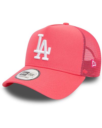KTZ La Dodgers League Essential A-frame Trucker Cap - Pink
