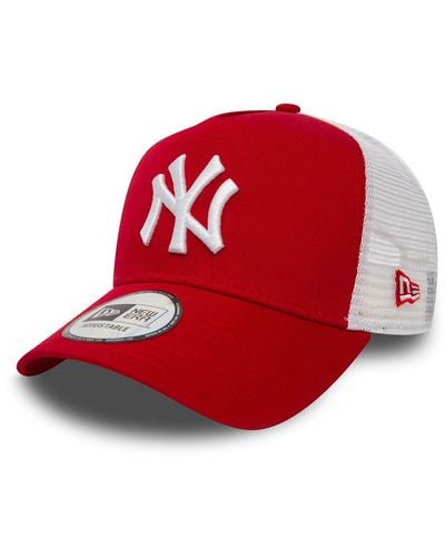 KTZ New York Yankees Clean A-frame Trucker Cap - Red