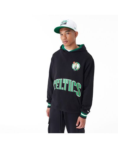 KTZ Boston Celtics Nba Arch Graphic Oversized Pullover Hoodie - Blue