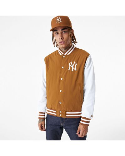 KTZ New York Yankees Mlb Varsity Jacket - Brown