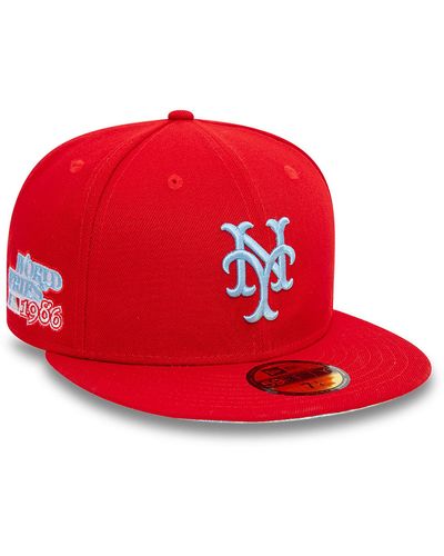 KTZ New York Mets World Series Flavour Boost 59fifty Fitted Cap - Red