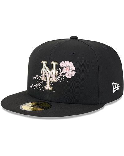 KTZ New York Mets Dotted Floral 59fifty Fitted Cap - Black