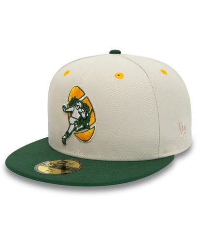 KTZ Green Bay Packers Nfl Go You Packers Go Beige 59fifty Fitted Cap