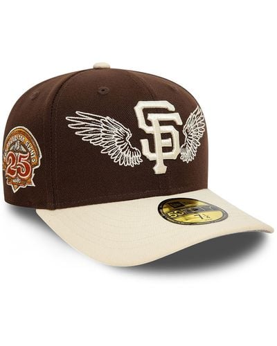 KTZ San Francisco Giants Team Wings Dark 59fifty Fitted Cap - Brown