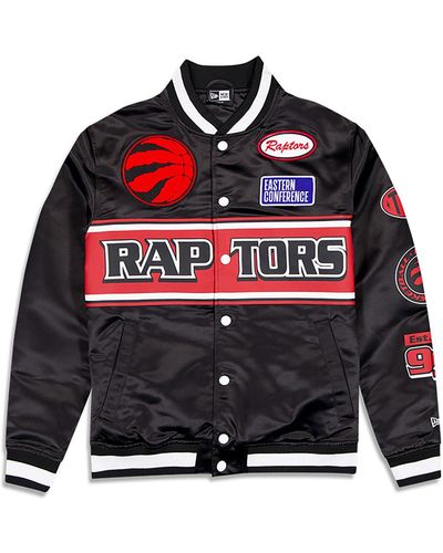 KTZ Toronto Raptors Nba Rally Drive Bomber Jacket - Red