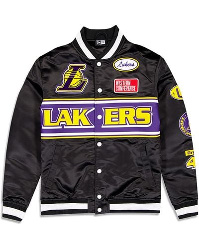 KTZ La Lakers Nba Rally Drive Bomber Jacket - Black