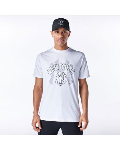 KTZ New York Yankees Mlb Team Logo Graphic T-shirt - White