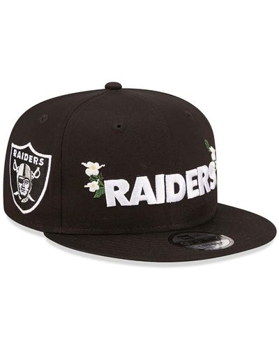 New Era White Crown Patches 9FIFTY Las Vegas Raiders Men Caps White in Size:S/M