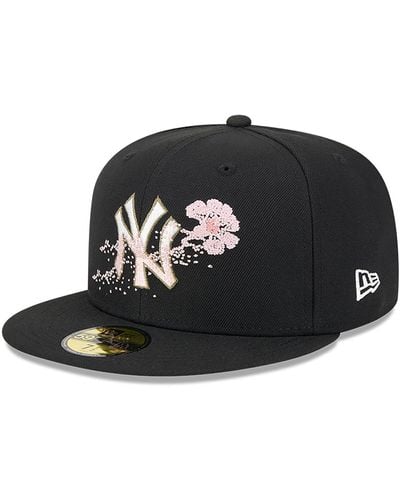 KTZ New York Yankees Dotted Floral 59fifty Fitted Cap - Black