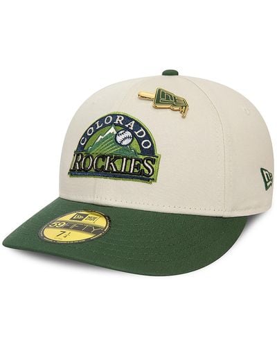 KTZ Colorado Rockies Mlb Pin Stone Low Profile 59fifty Fitted Cap - Green