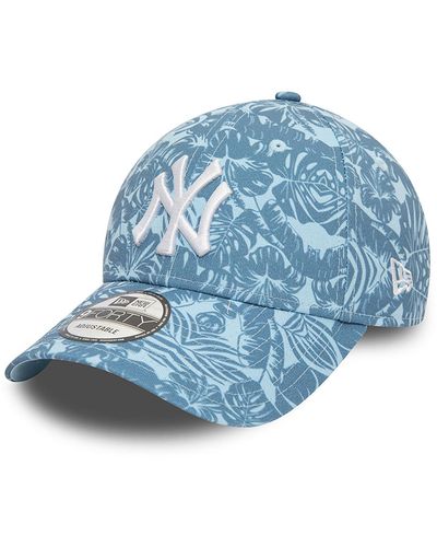 KTZ New York Yankees Mlb Summer All Over Print 9forty Adjustable Cap - Blue