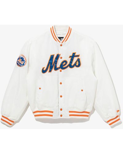 KTZ New York Mets New Era Korea Chrome Cooperstown Jacket - White