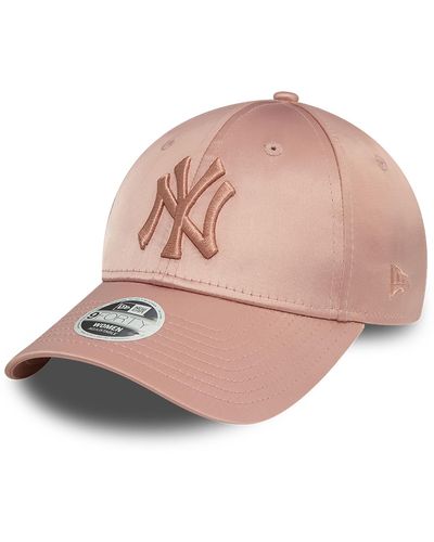 KTZ New York Yankees Womens Satin Pastel 9forty Adjustable Cap - Pink