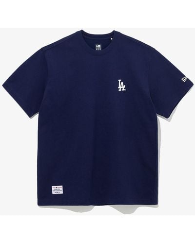 KTZ La Dodgers Mlb Flower New Era Korea T-shirt - Blue