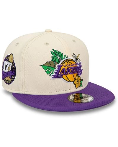 KTZ La Lakers Nba Floral Stone 9fifty Snapback Cap - Natural